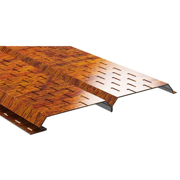 фото МеталлПрофиль Софит Lбрус-15х240 перфорированный ECOSTEEL_T