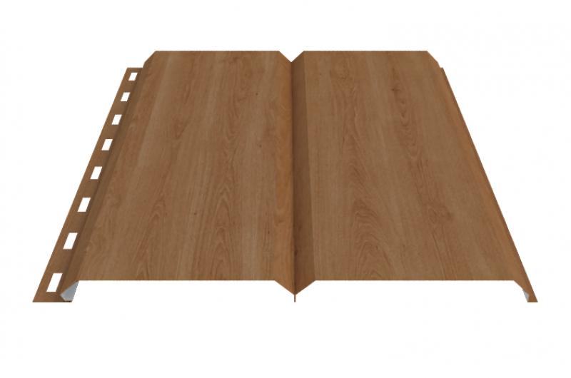 фото МеталлПрофиль Lбрус-XL-14х335 - Н, В ECOSTEEL текстура 0,45