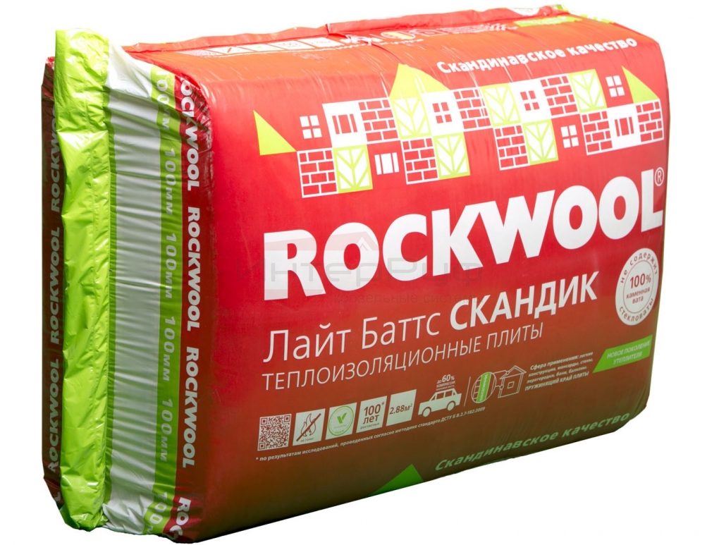 фото Теплоизоляция Rockwool Лайт Баттс Скандик 50мм