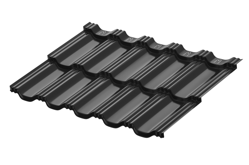 фото AquaSystem модульная черепица Гётеборг XXL1205х465мм PE Rooftop Бархат 9005