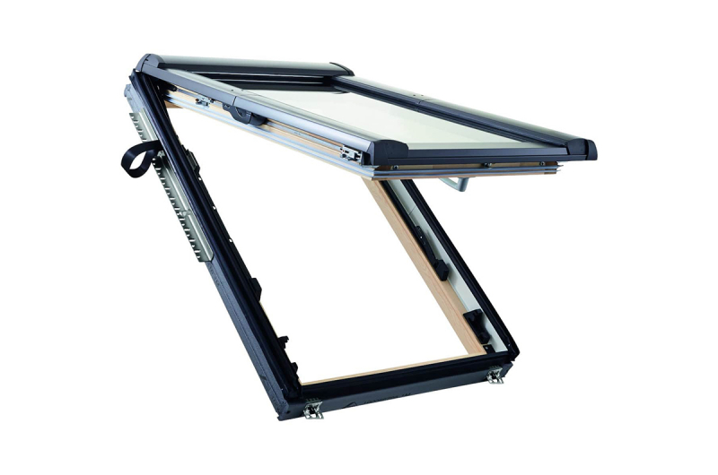 фото Roto окно R89 Н200 с термоблоком, дерево 74*98