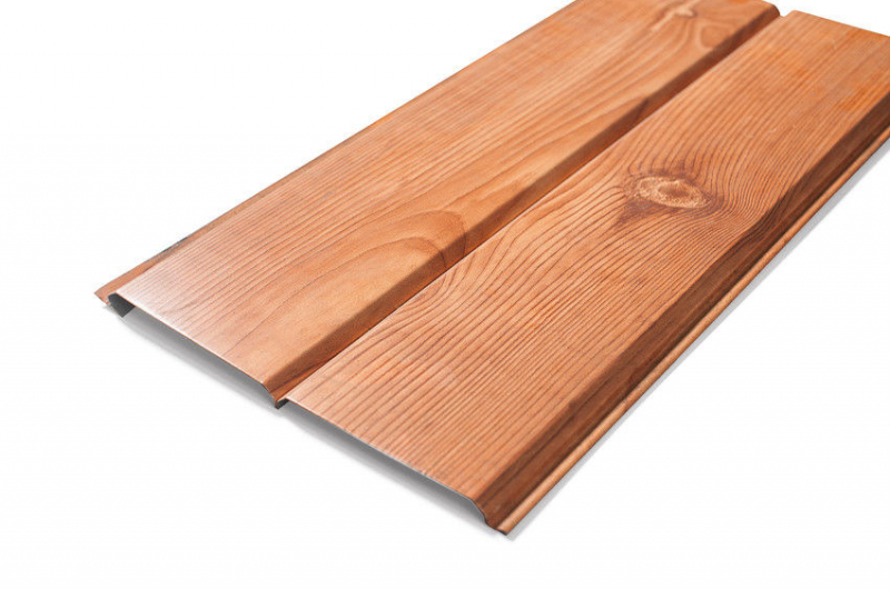 фото МеталлПрофиль Lбрус-XL-14х335 - Н, В ECOSTEEL текстура