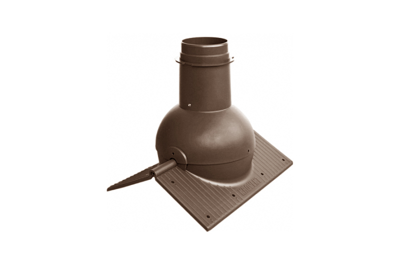 фото Коньковый элемент Pipe-Cone красно-коричневый